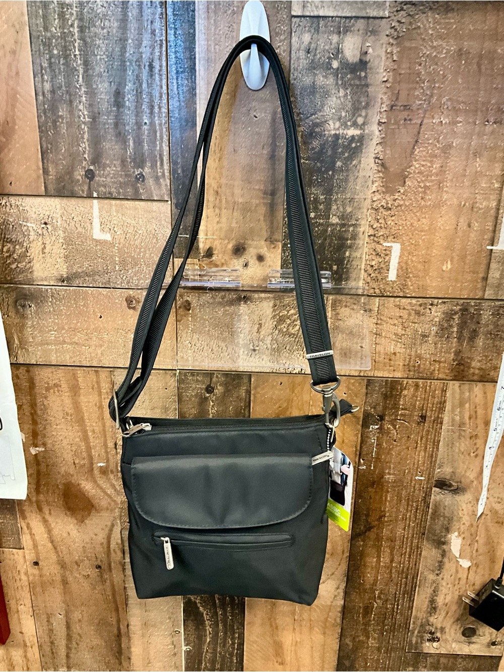 Travelon Black Crossbody Bag with Adjustable Strap
